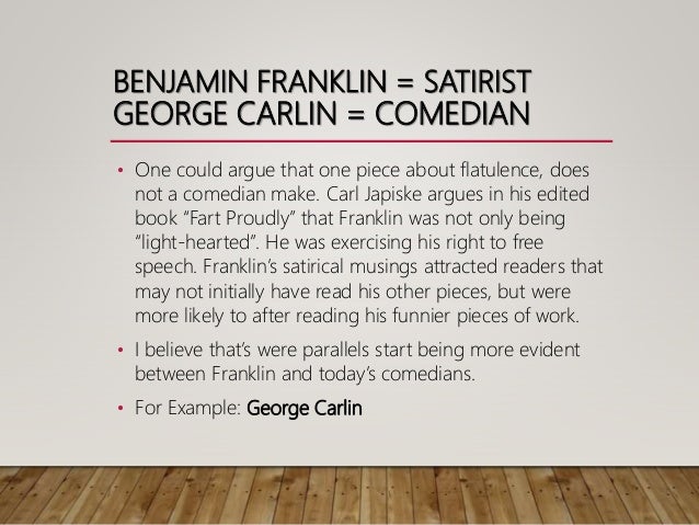 benjamin franklin essay on farts
